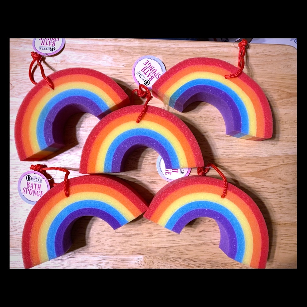 🌈 Rainbow 🌈 Bath & Shower Sponges Set HP 1-4-21
